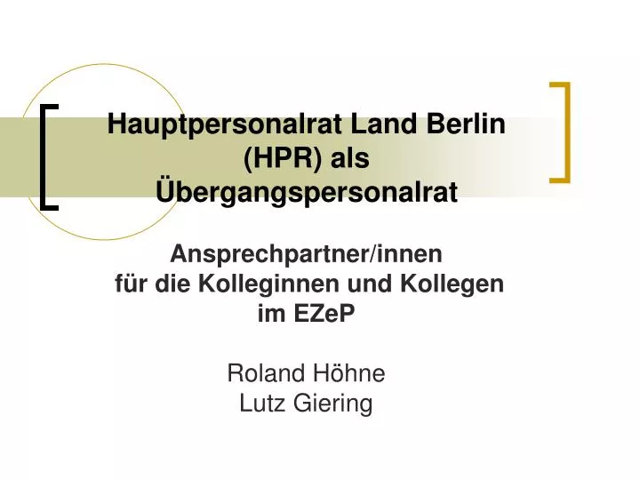 hauptpersonalrat land berlin hpr als bergangspersonalrat