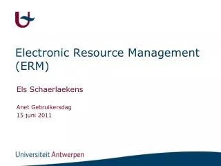 Electronic Resource Management (ERM)