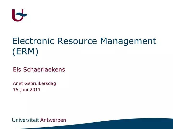 electronic resource management erm