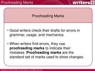 Proofreading Marks