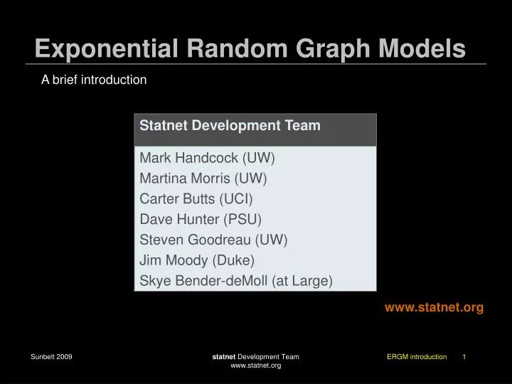 exponential random graph models