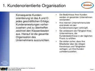 1 kundenorientierte organisation