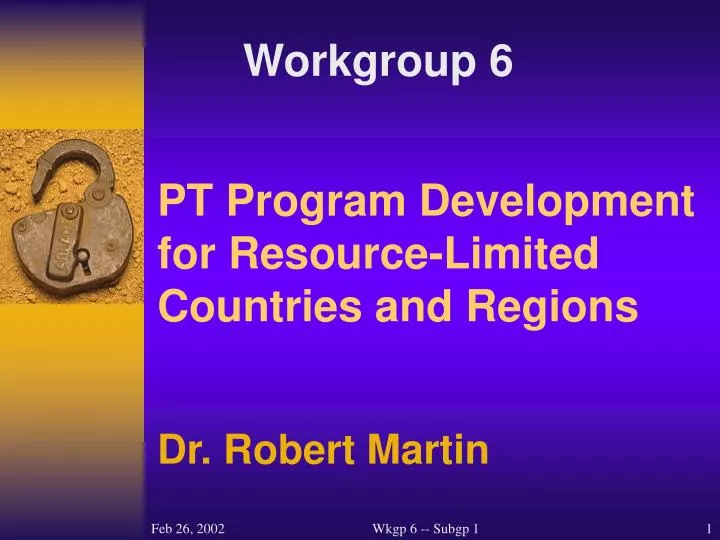 pt program development for resource limited countries and regions