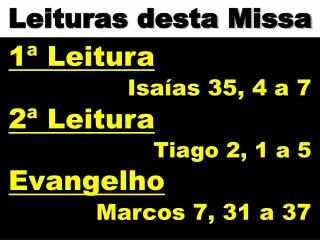 leituras desta missa