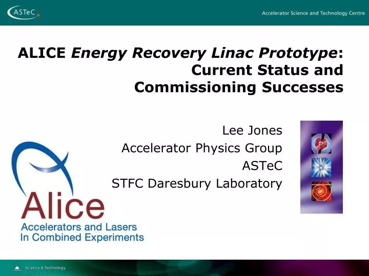 alice energy recovery linac prototype current status and commissioning successes