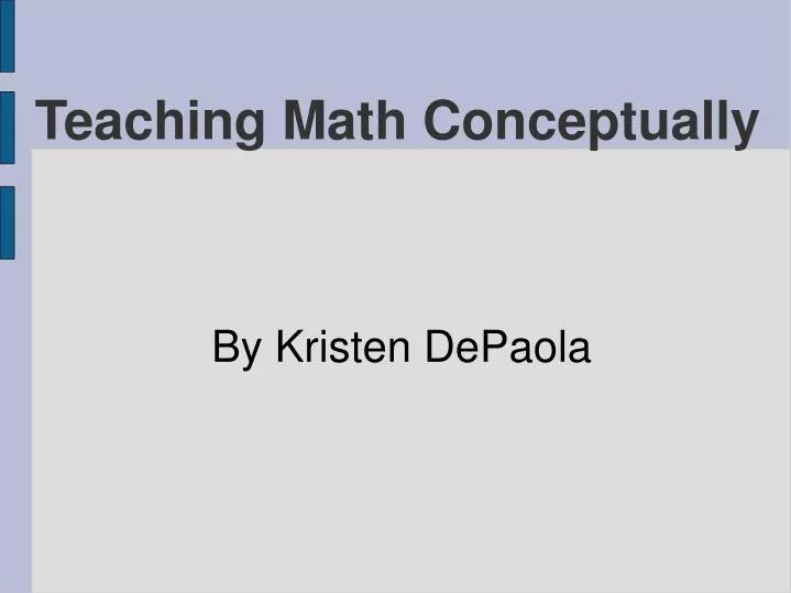 teaching math conceptually