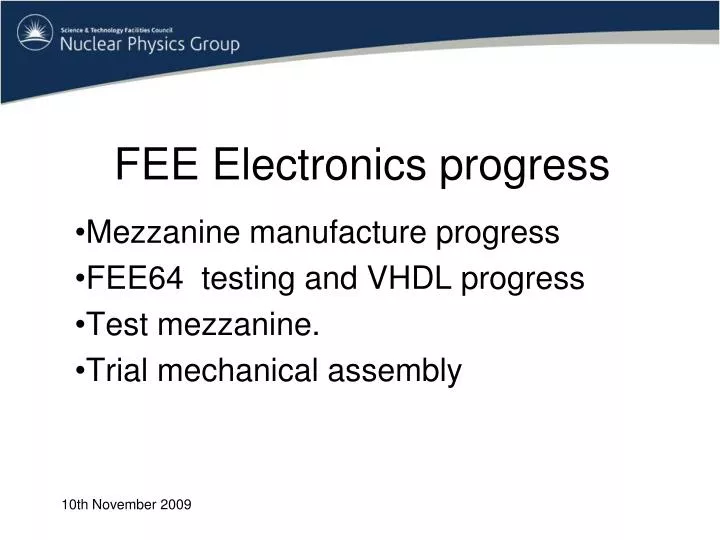 fee electronics progress