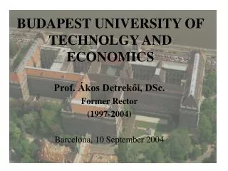 BUDAPEST UNIVERSITY OF TECHNOLGY AND ECONOMICS