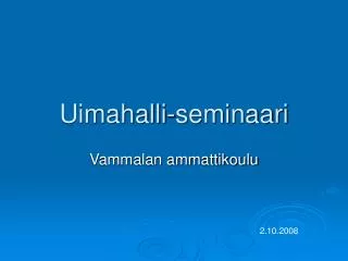 uimahalli seminaari