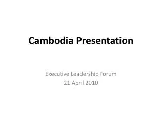 Cambodia Presentation