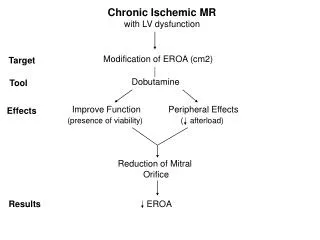 Chronic Ischemic MR with LV dysfunction