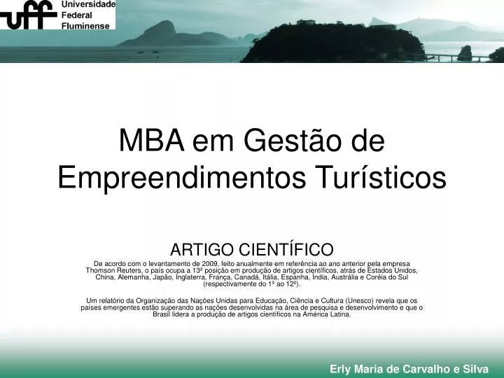 mba em gest o de empreendimentos tur sticos