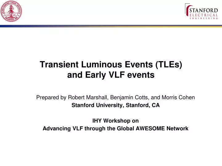 transient luminous events tles and early vlf events