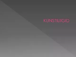 kunstiliigid