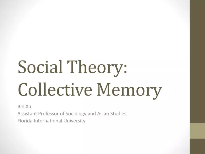 social theory collective memory