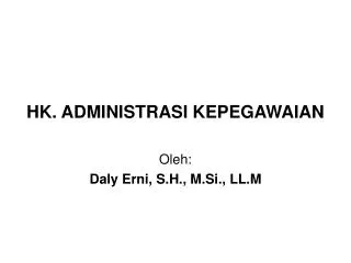 hk administrasi kepegawaian