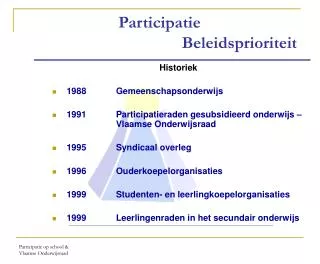 participatie beleidsprioriteit