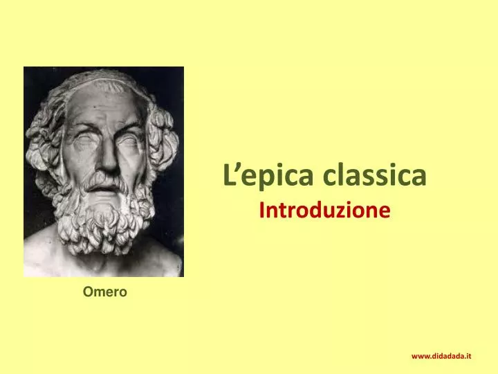 l epica classica introduzione