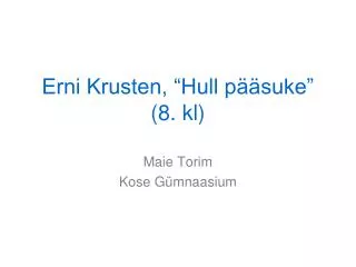 erni krusten hull p suke 8 kl