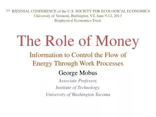 The Role of Money