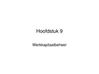 hoofdstuk 9