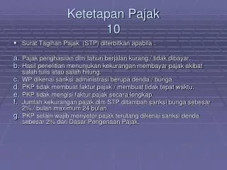 ketetapan pajak 10