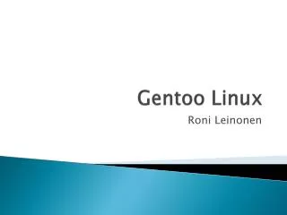 gentoo linux