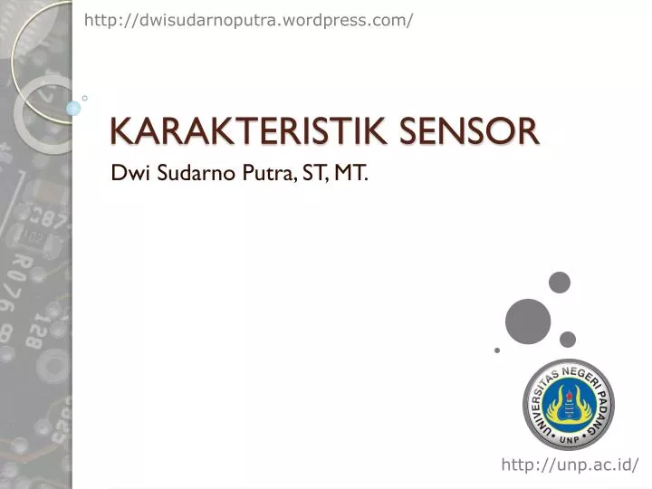 karakteristik sensor