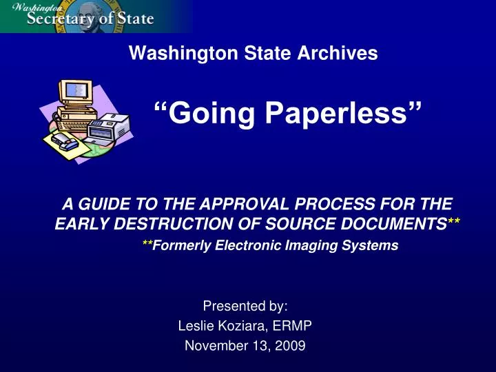 washington state archives going paperless