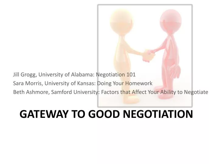 gateway to good negotiation