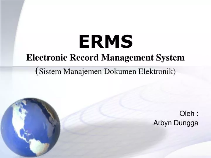 erms electronic record management system sistem manajemen dokumen elektronik