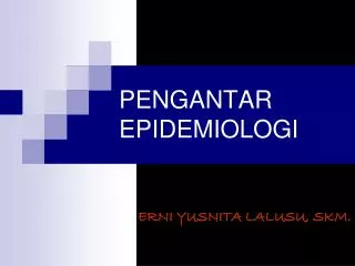 pengantar epidemiologi