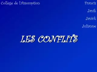 les conflits