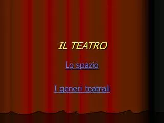 il teatro