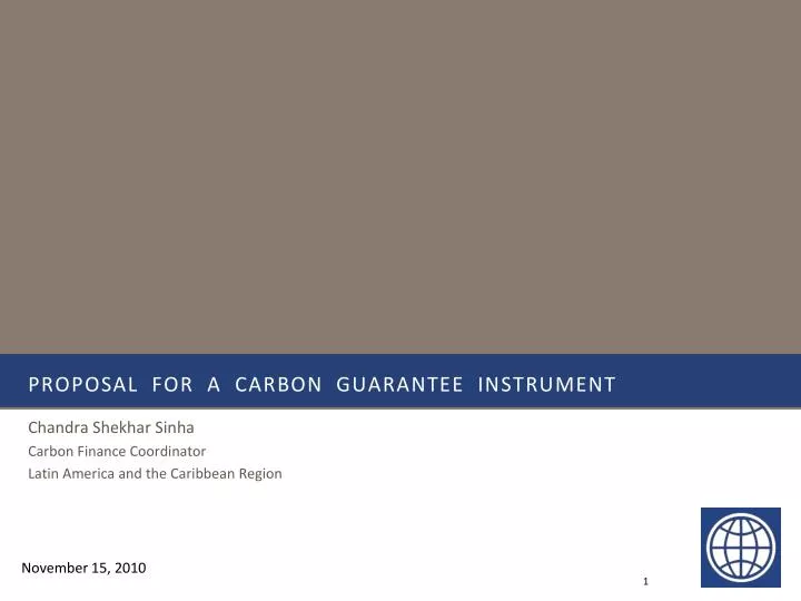 proposal for a carbon guarantee instrument