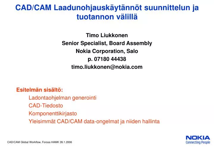 cad cam laadunohjausk yt nn t suunnittelun ja tuotannon v lill