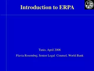 Introduction to ERPA