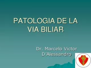 patologia de la via biliar