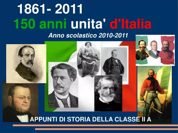 1861 2011 150 anni unita d italia