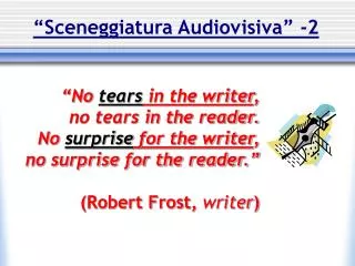 sceneggiatura audiovisiva 2