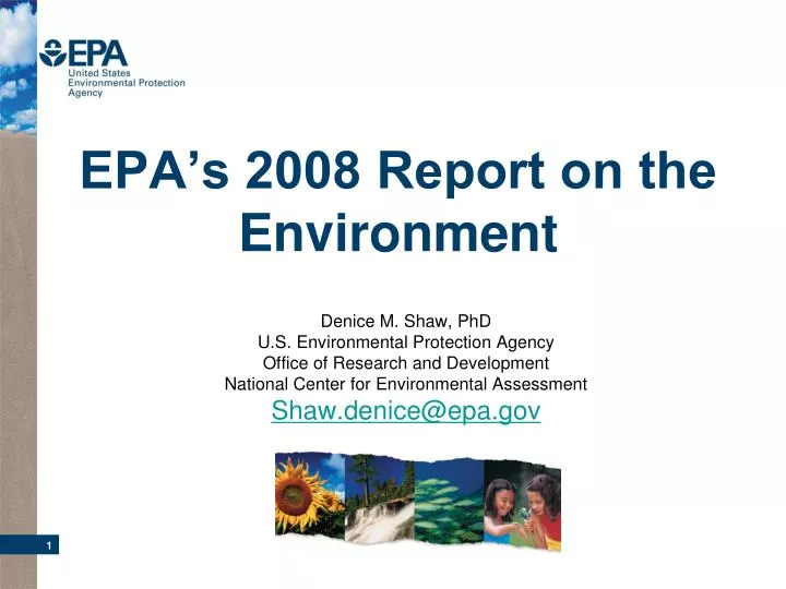 epa s 2008 report on the environment