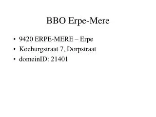 bbo erpe mere