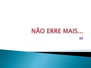 n o erre mais