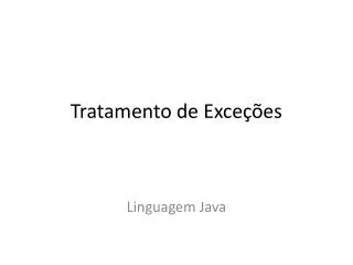 tratamento de exce es