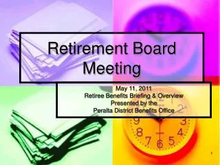 Retirement Board Meeting