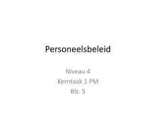 personeelsbeleid
