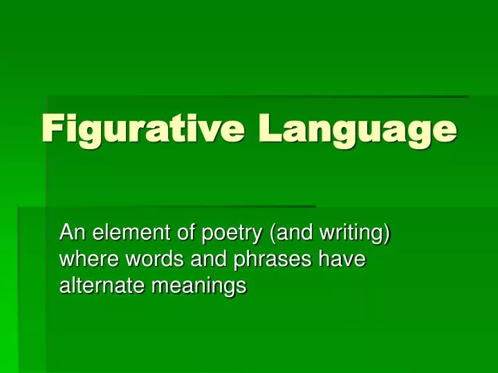 figurative language