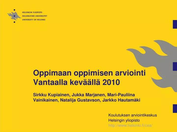 koulutuksen arviointikeskus helsingin yliopisto http www helsinki fi cea