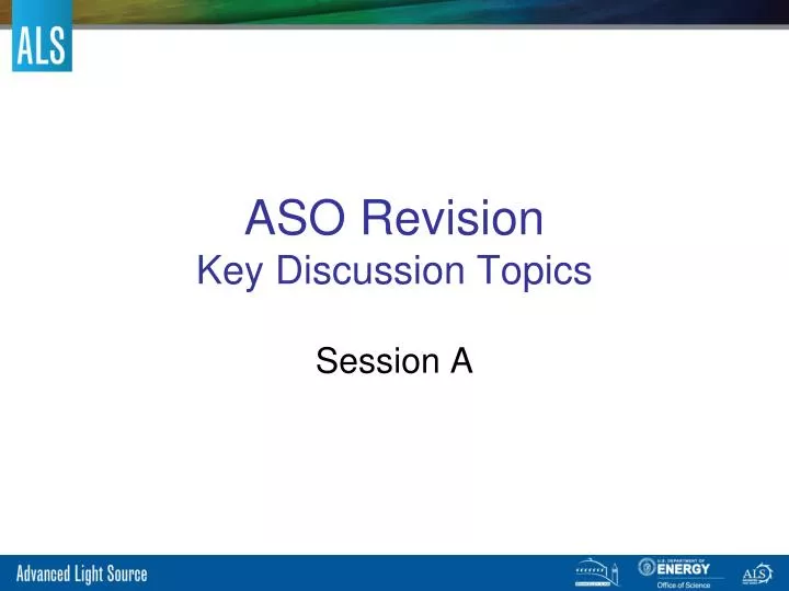aso revision key discussion topics