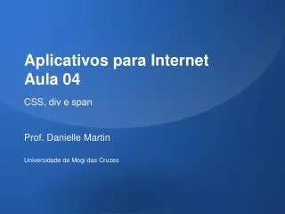 aplicativos para internet aula 04